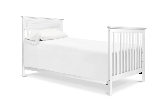 M4398W,Autumn 2-in-1 Mini Crib and Twin Bed In White
