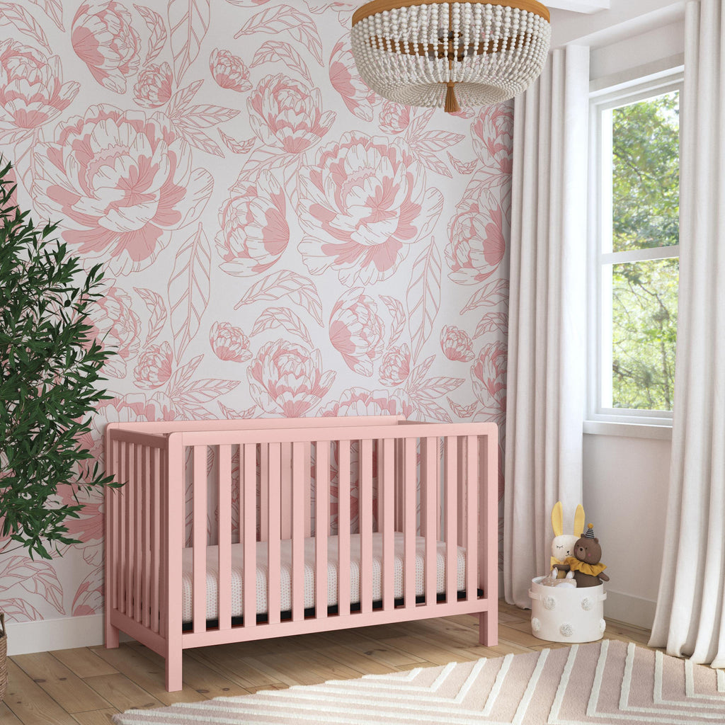 F11901LP,Colby 4-in-1 Low-profile Convertible Crib in Petal Pink