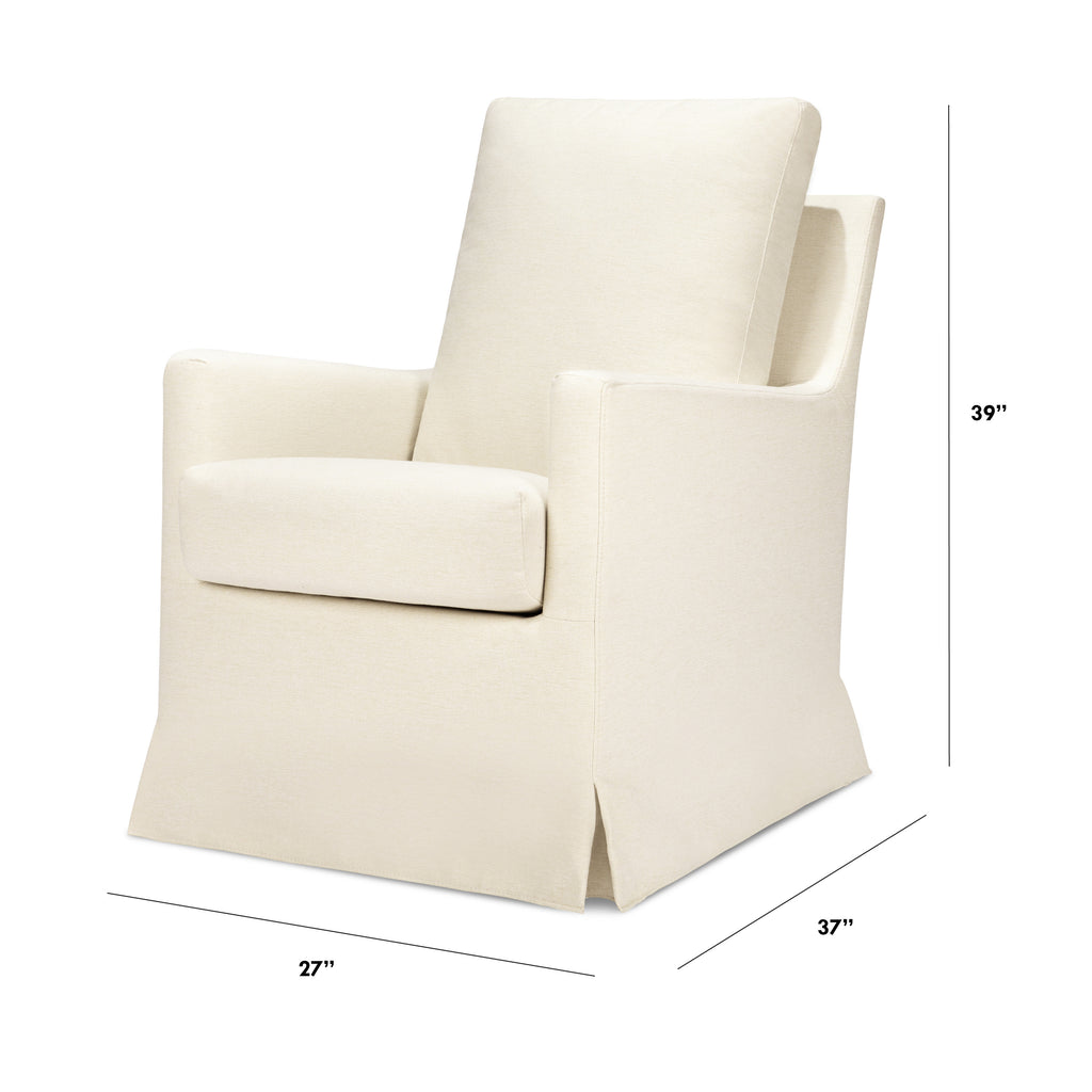 M24287VN,Winnie Slipcover Swivel Glider in Vanilla