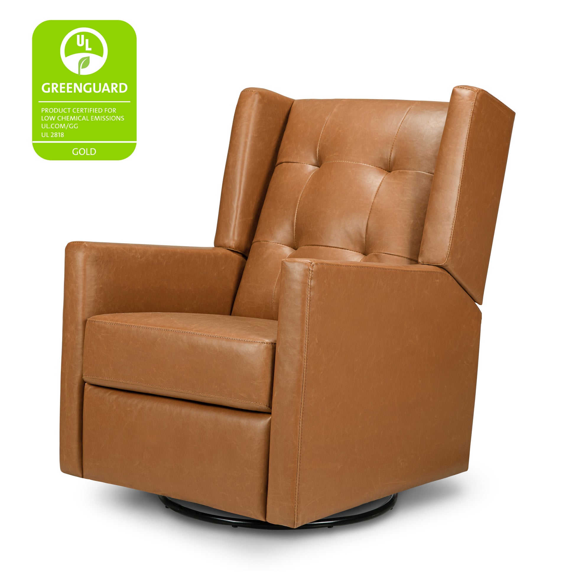 M21287VTL,DaVinci,Maddox Recliner and Swivel Glider in Vegan Tan Leather