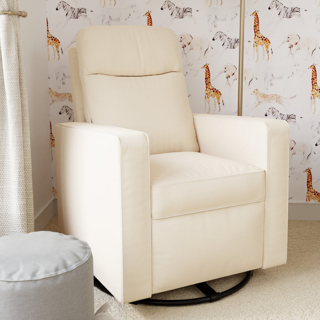 M19787NO,Gabby Pillowback Swivel Glider in Natural Oat