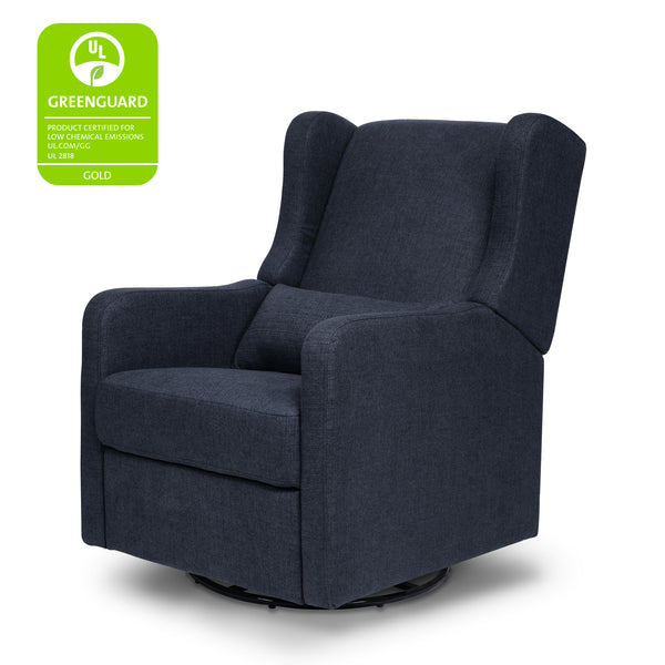 F19587PCM,Arlo Recliner and Swivel Glider in Performance Cream Linen Performance Navy Linen